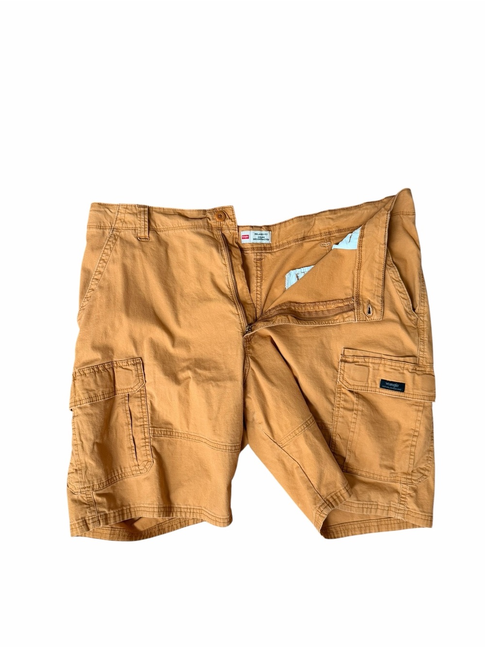 Wrangler Men's 40 Cargo Shorts 10” inseam Relaxed Fit Mustard Tan Khaki - Picture 4 of 4